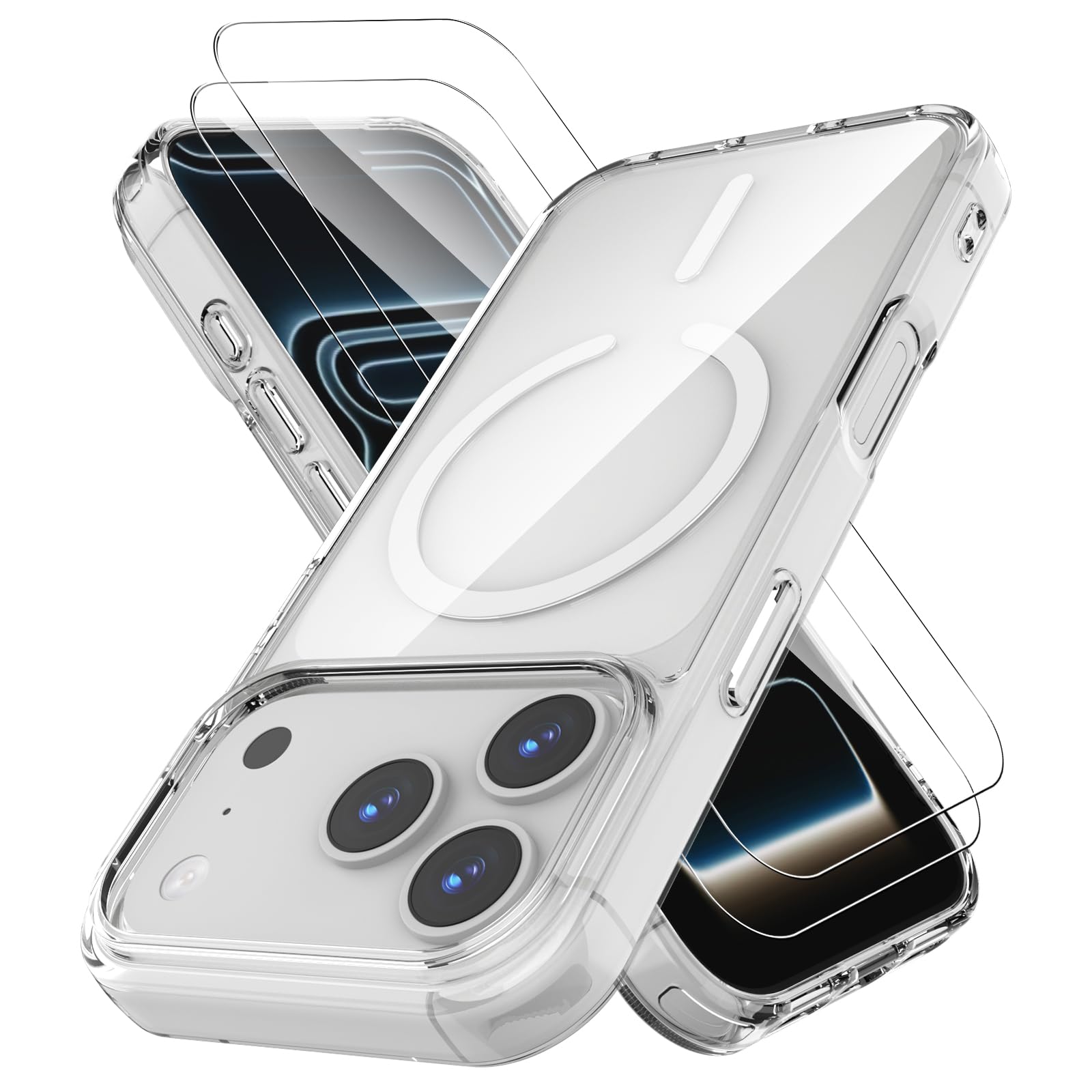 Amazon.co.jp: 【1+2セット】 対応 iPhone 17 Pro ケース 2枚ガラス