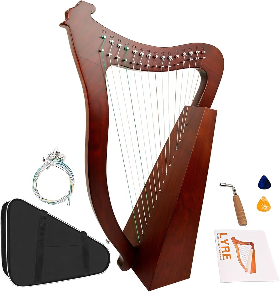 Amazon.com: VixxNoxx Lyre Harp, 23 Inches 15-String Zelkova Lyra