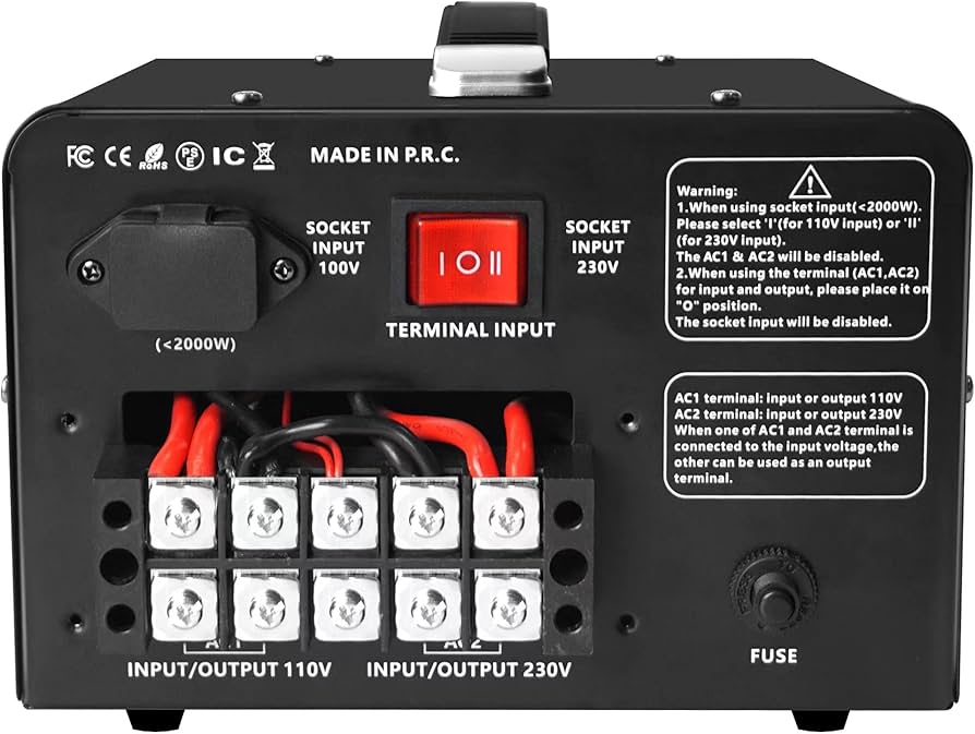 Amazon.co.jp: LVYUAN（リョクエン）5000VA 変圧器 旅行用 高出力2000W