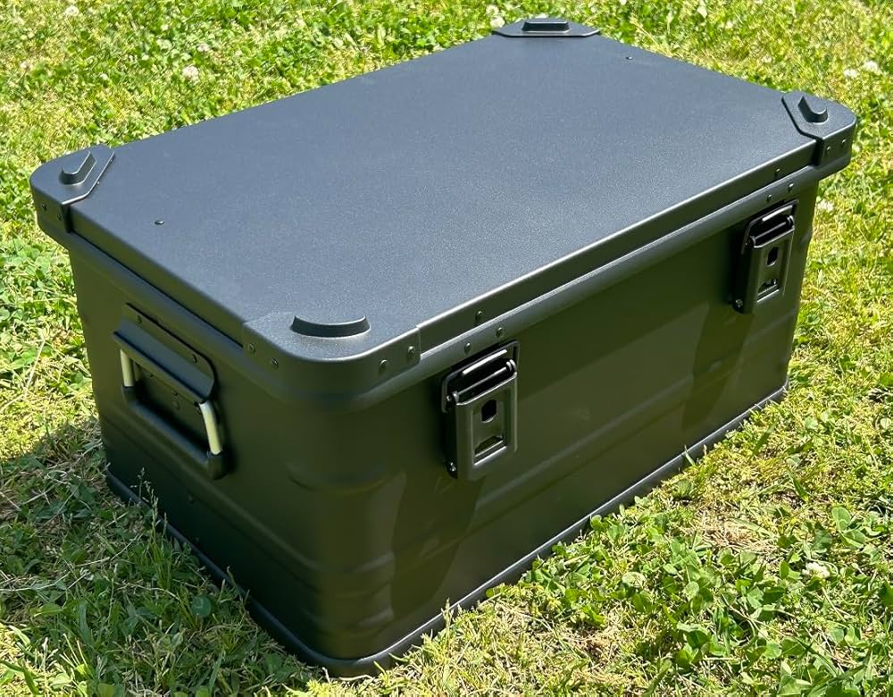 Amazon.co.jp: ☆マットブラック☆スタッキング アルミ コンテナ