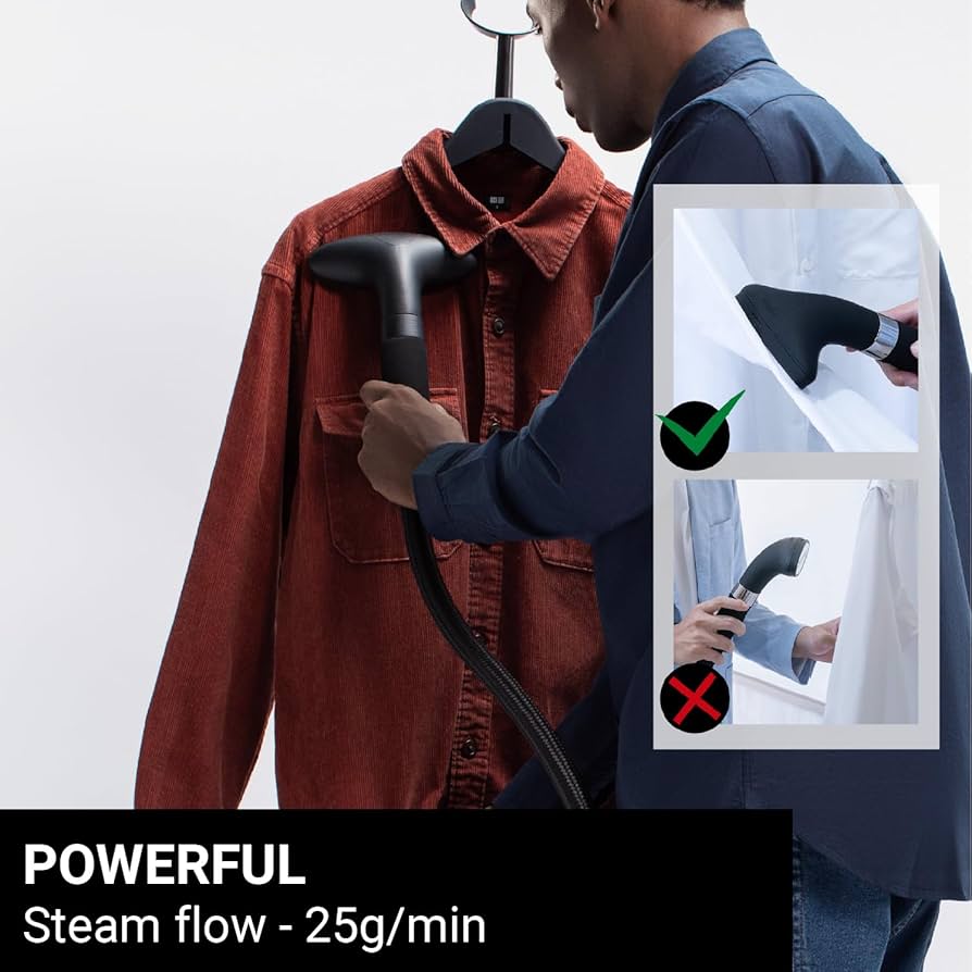 Amazon | スチームワン(SteamOne) 衣類スチーマー Minilys Full Black