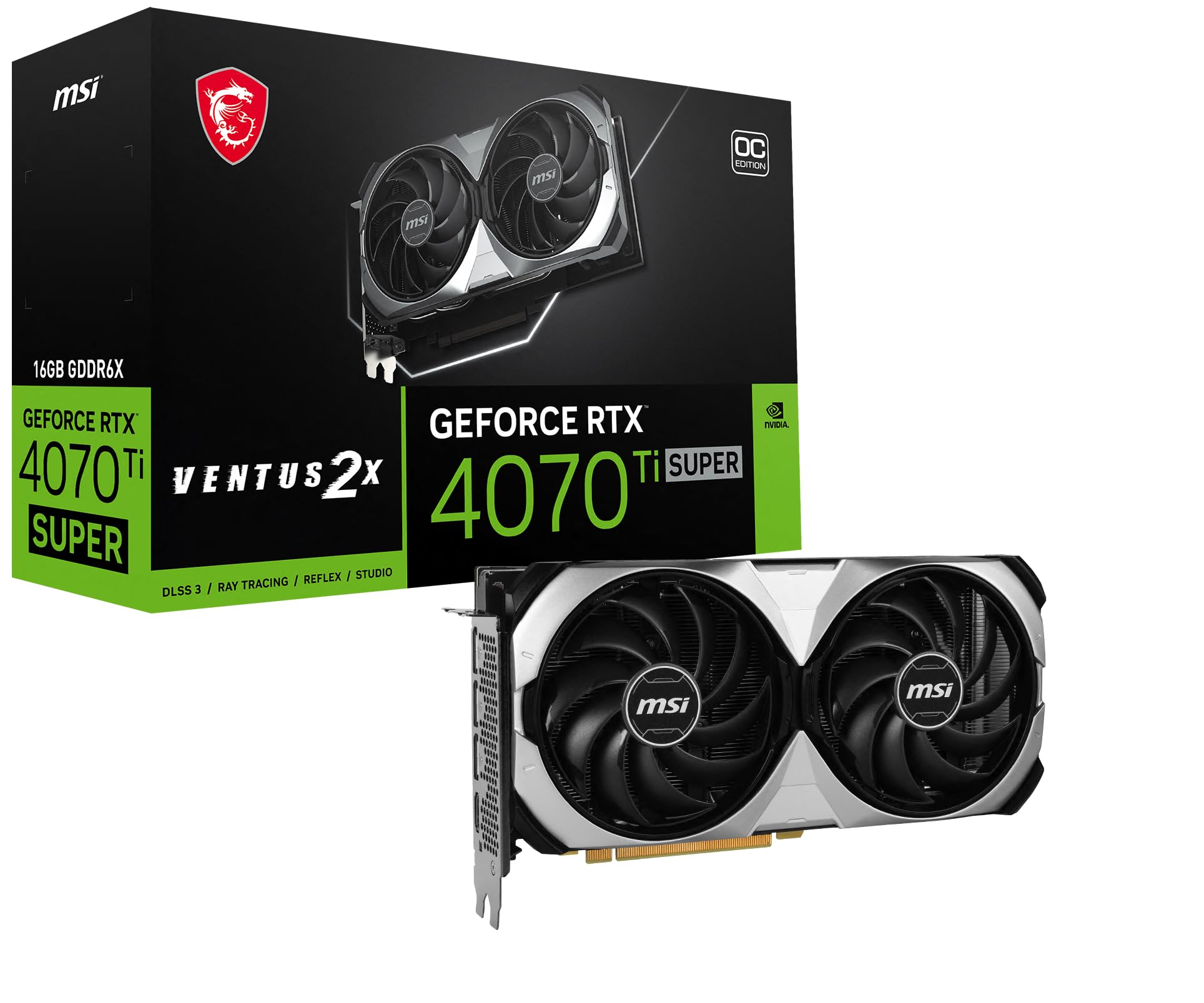 MSI Gaming RTX 4070 Ti Super 16G Ventus 2X OC Graphics Card