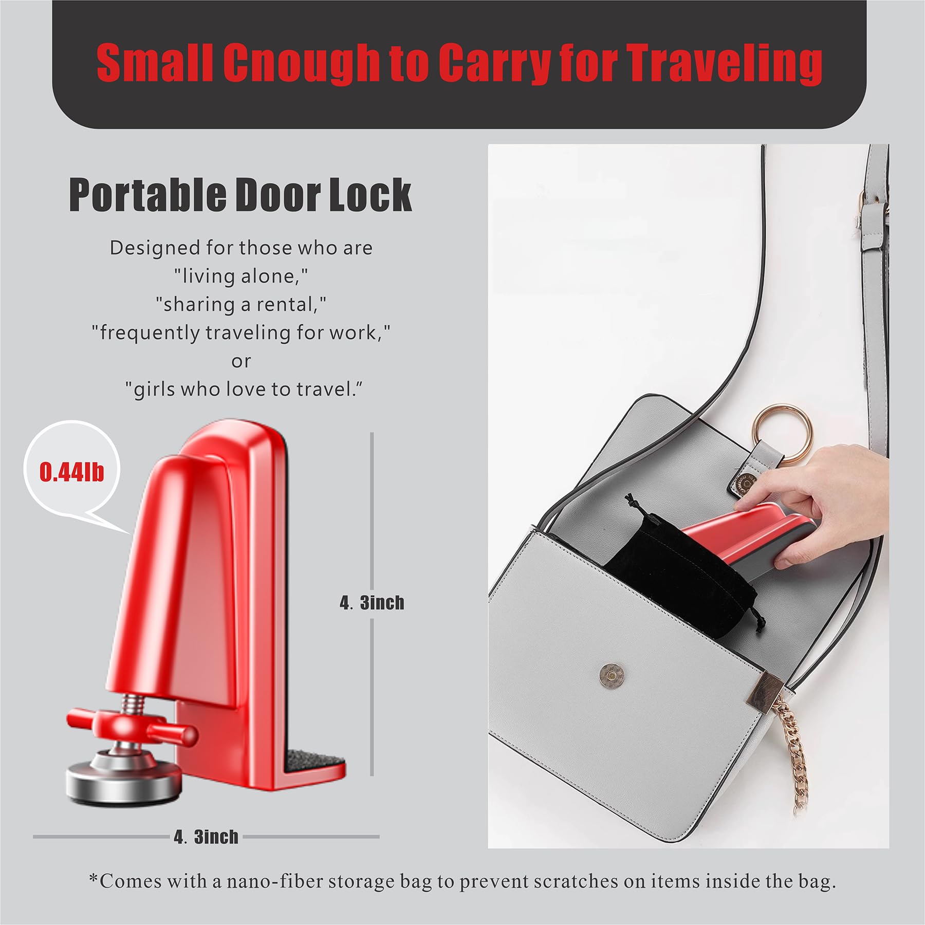 Amazon.com: Door Stoppers Security - Portable Door Jammer for