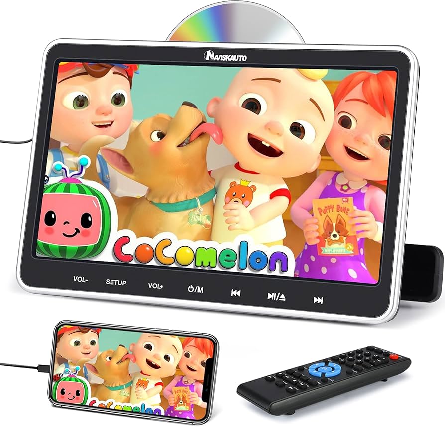 Amazon.co.jp: NAVISKAUTO ヘッドレストモニター HDMI入力 スマホ同期