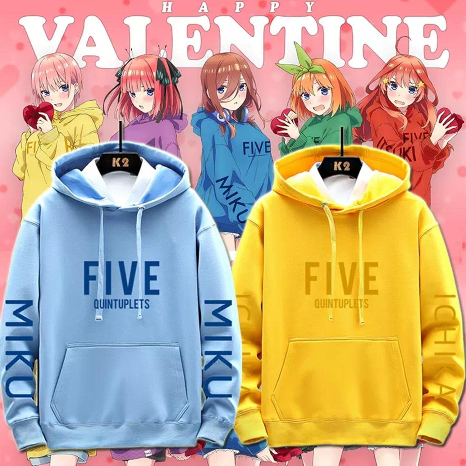 Amazon.co.jp: 五等分の花嫁 パーカー 長袖 中野三玖 中野一花 中野