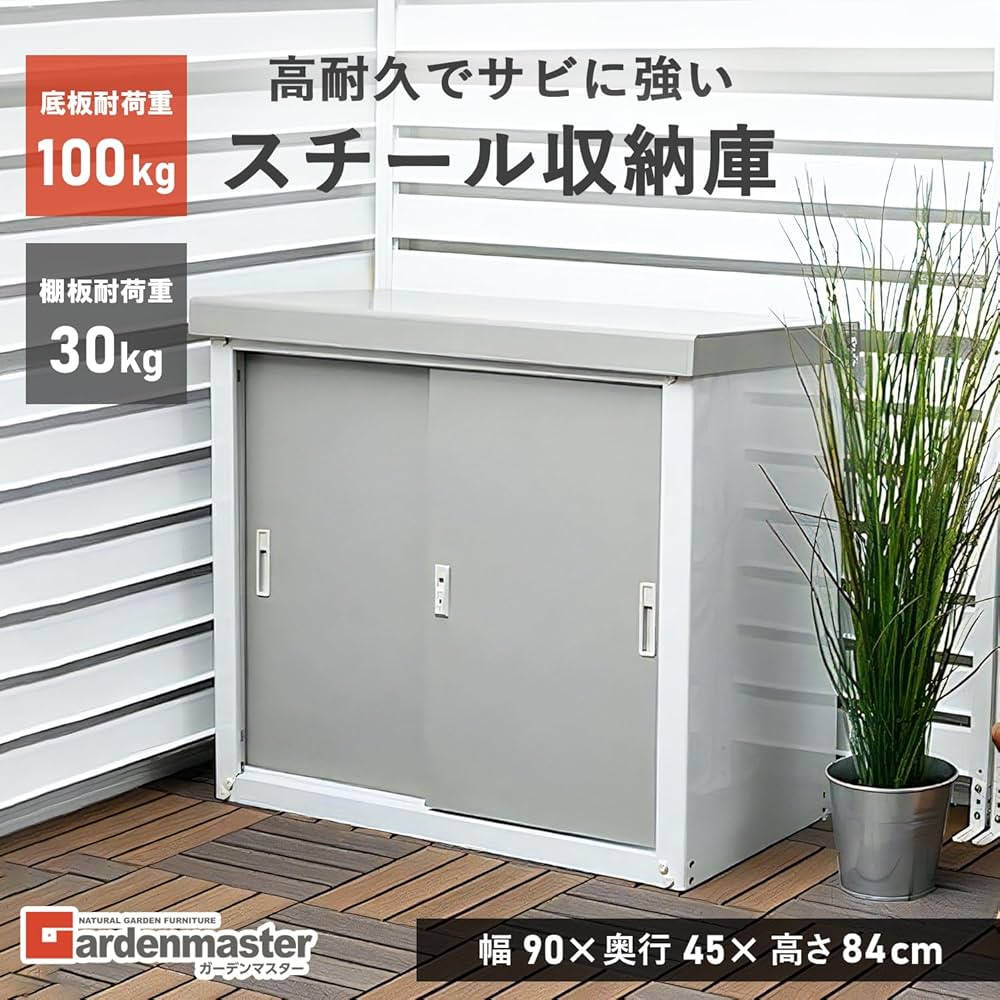 Amazon | ガーデンマスター(Gardenmaster) 物置 鍵付き サビに強い 幅