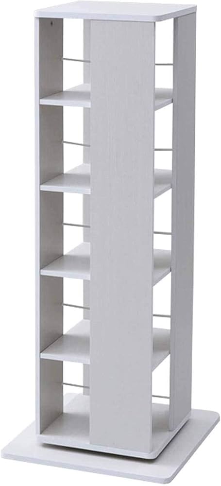 Amazon｜山善(YAMAZEN) 回転本棚 幅45×奥行45×高さ115.5cm 5段 壁付け