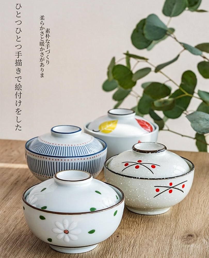 Amazon.co.jp: 雑煮椀 ラン 蓋丼 お椀 蓋付き 食器 [ 12.5 x 9cm 350ml