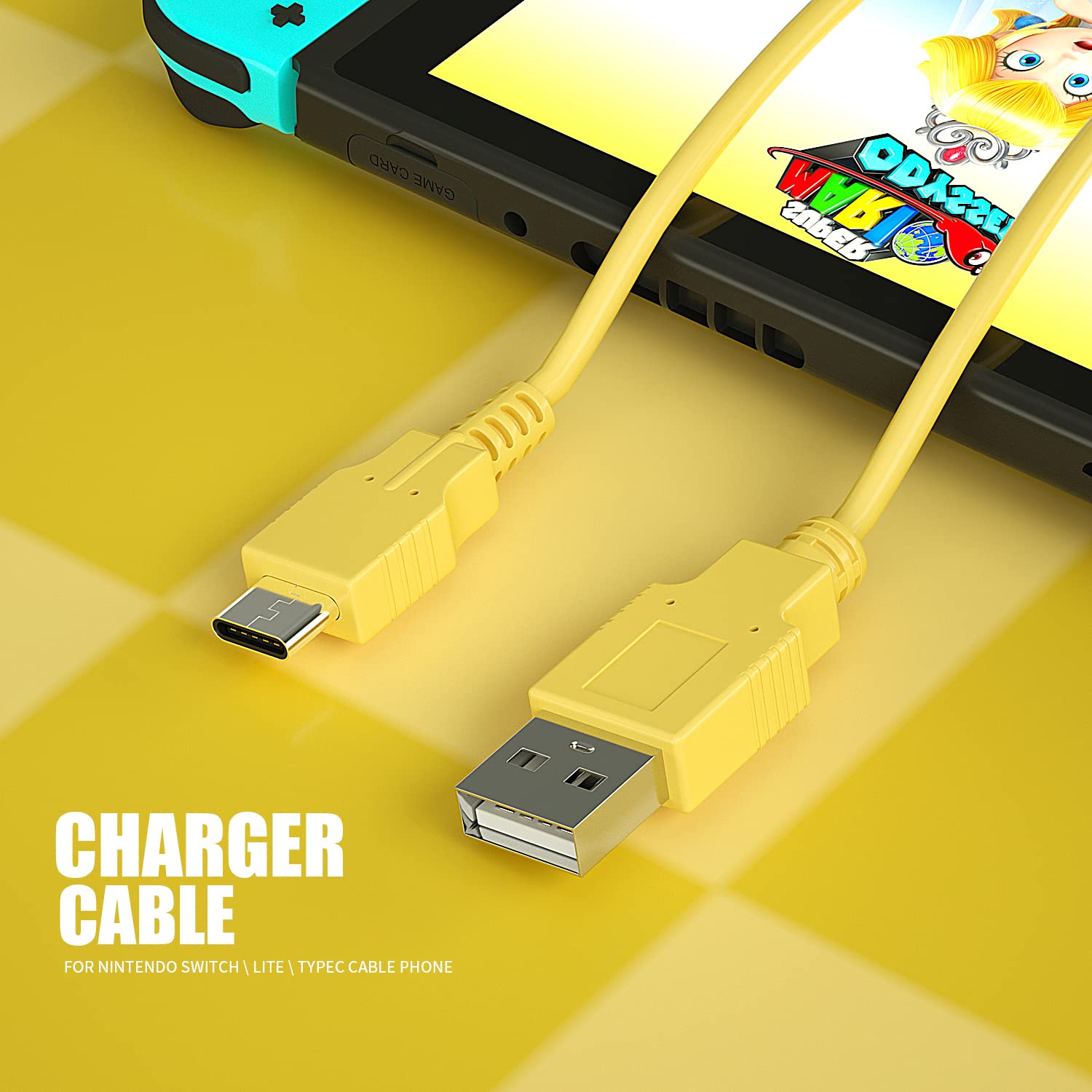 Amazon.com: ECHZOVE Yellow Charging Cable for Nintendo Switch lite