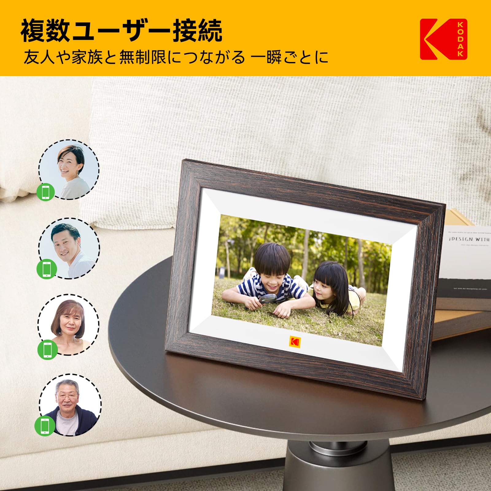 Amazon | 【KODAK 2025年 Wifi デジタルフォトフレーム 7インチ 1024