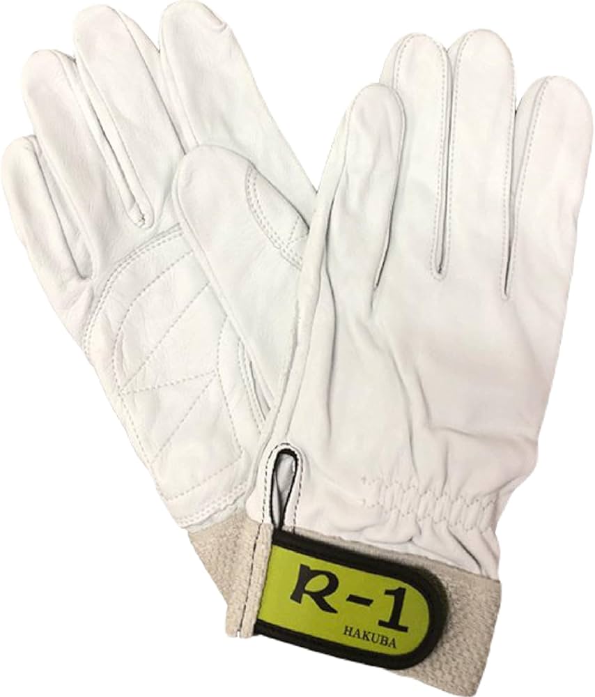 Amazon.co.jp: 革手袋 白馬印 消防・レスキュー用 R-1 ラム革手袋 L