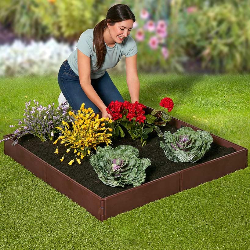 Amazon.com: The Lakeside Collection Raised Garden Bed with 8