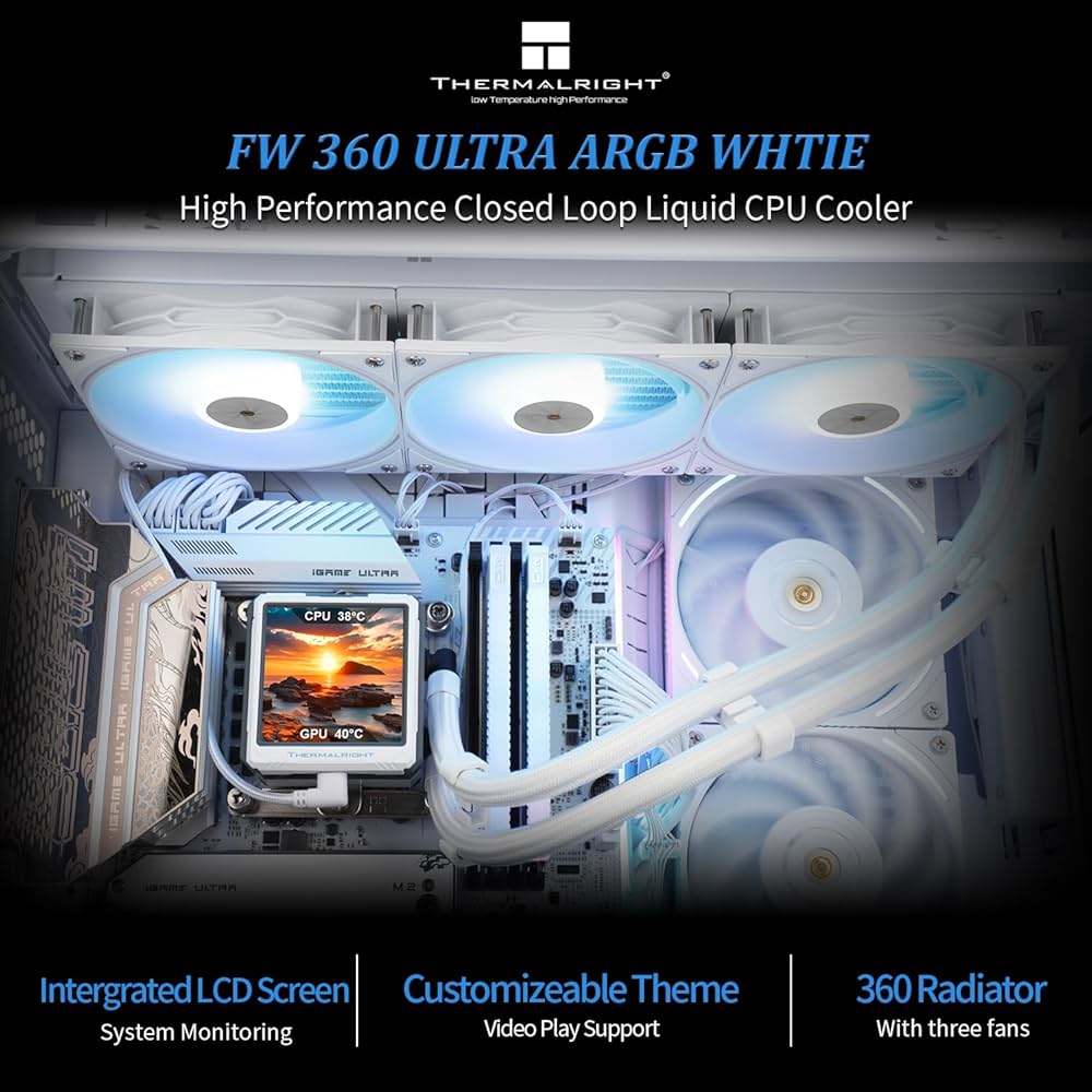 Amazon.com: Thermalright FW360 Ultra ARGB White CPU AIO Cooler,PC
