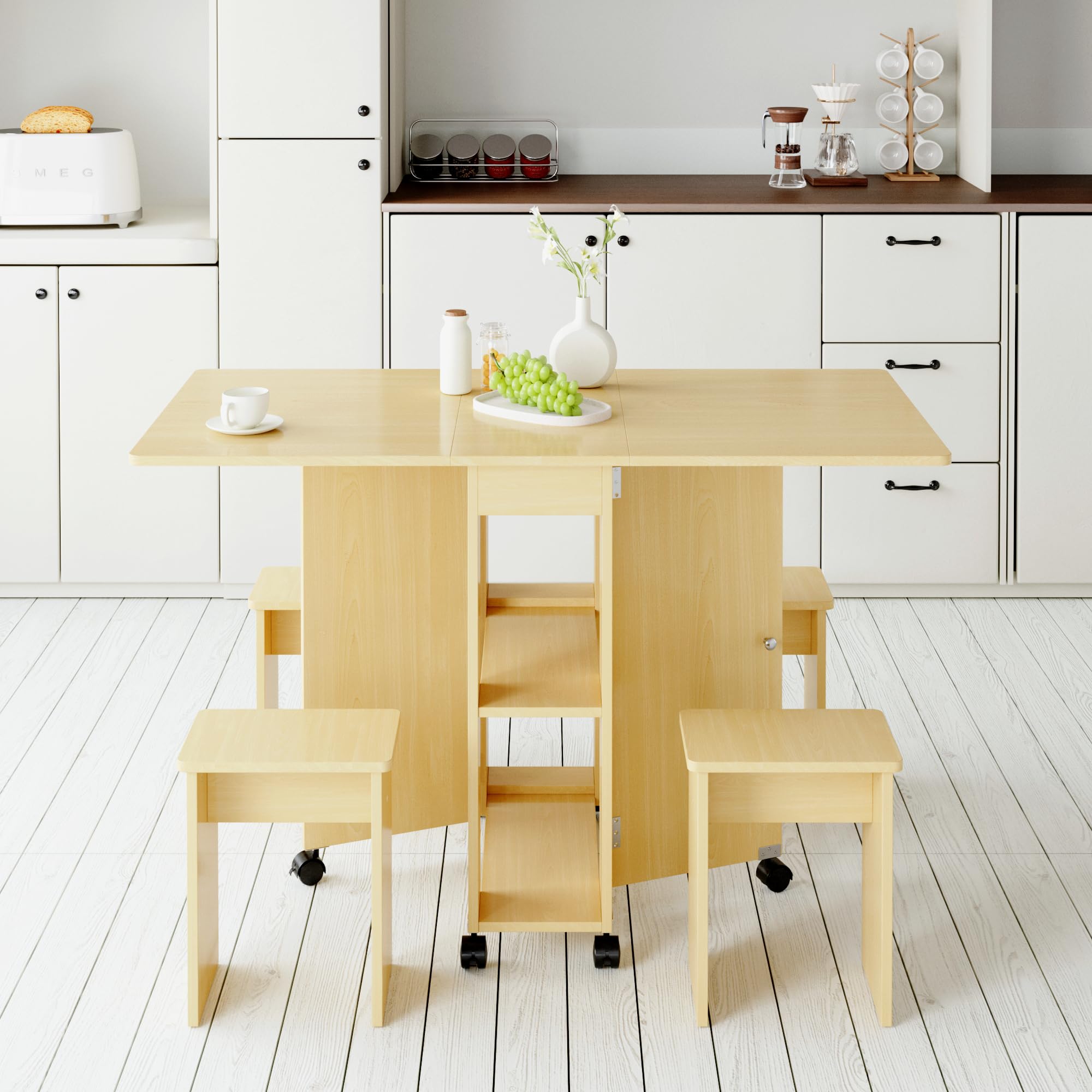 Amazon｜YOILIFE ダイニングテーブル 幅25~120cm 折りたたみデスク