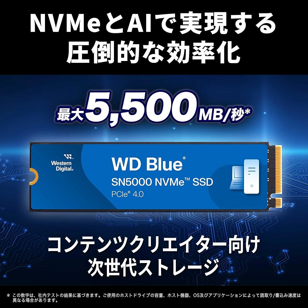 Amazon | Western Digital ウエスタンデジタル 内蔵SSD 4TB WD Blue