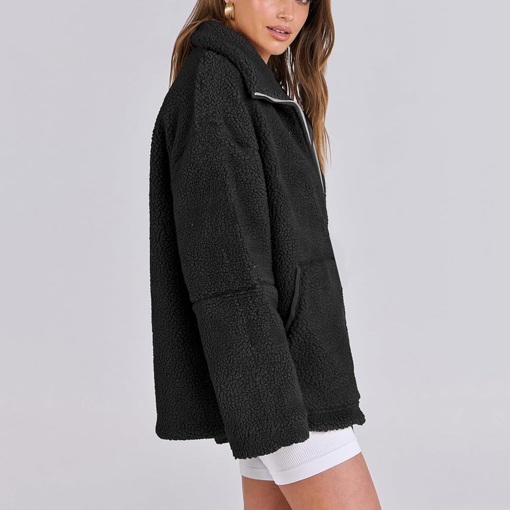 Amazon.com: NATHGAM Womens Lamb Wool Jacket Fuzzy Fleece Oversized