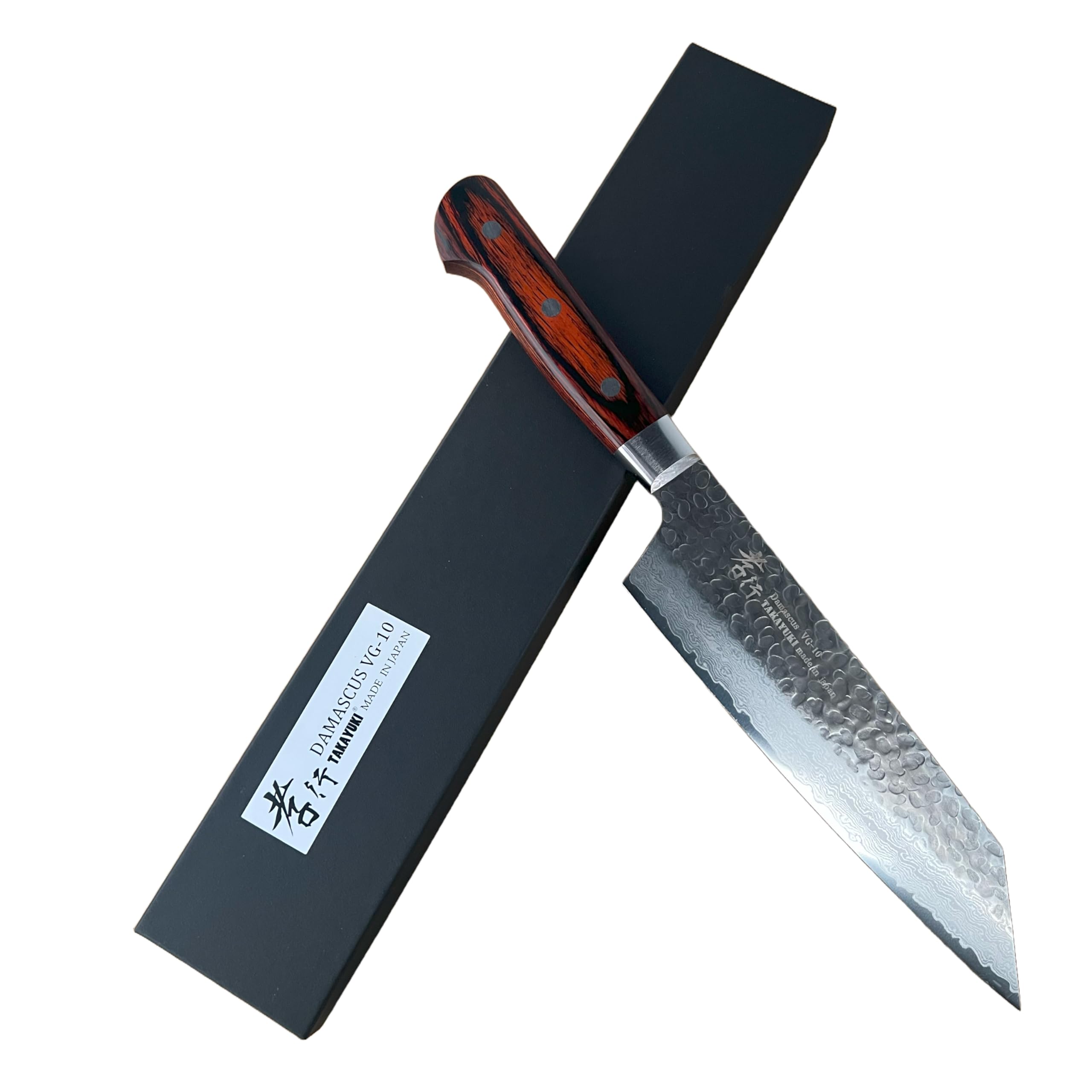 Amazon | 堺孝行 槌目ダマスカス VG10割込み 33層 剣型三徳 160mm | 堺