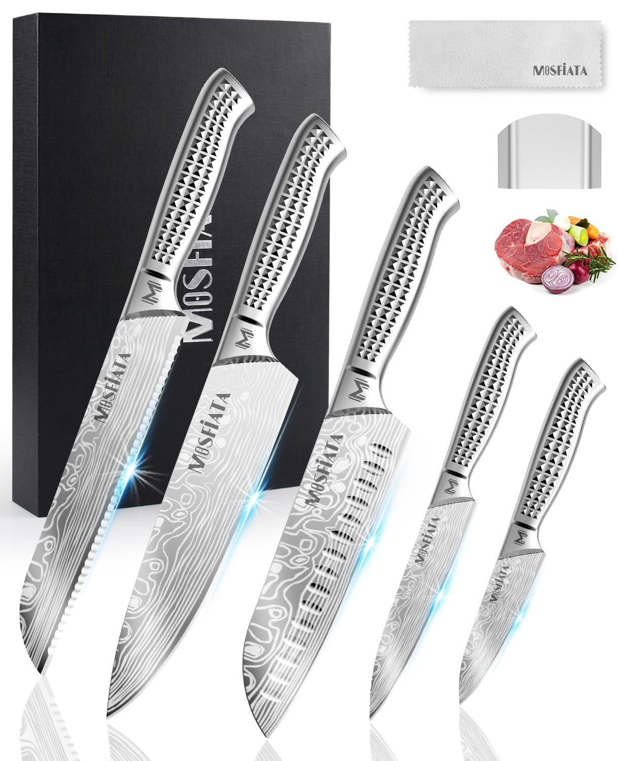 Amazon | MOSFIATA 包丁セット - 【牛刀・菜切り包丁・ペティナイフ】7