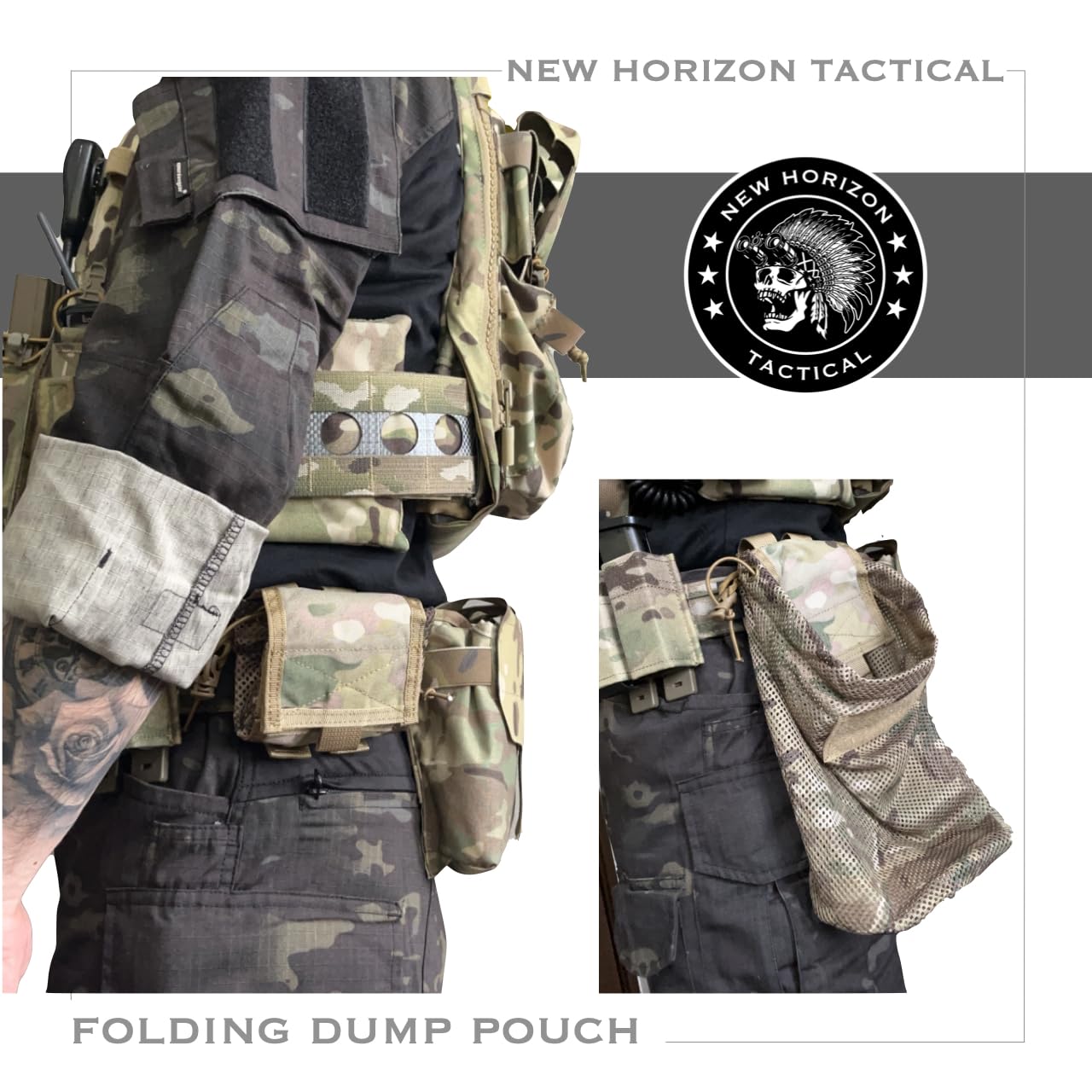Amazon.co.jp: 【NEW HORIZON】 Folding Dump Pouch Multicam Mesh
