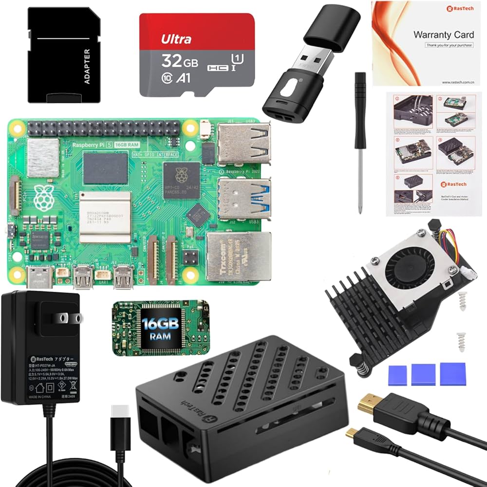 Amazon.co.jp: RasTech Raspberry pi5 16gb セット技適済 raspberry