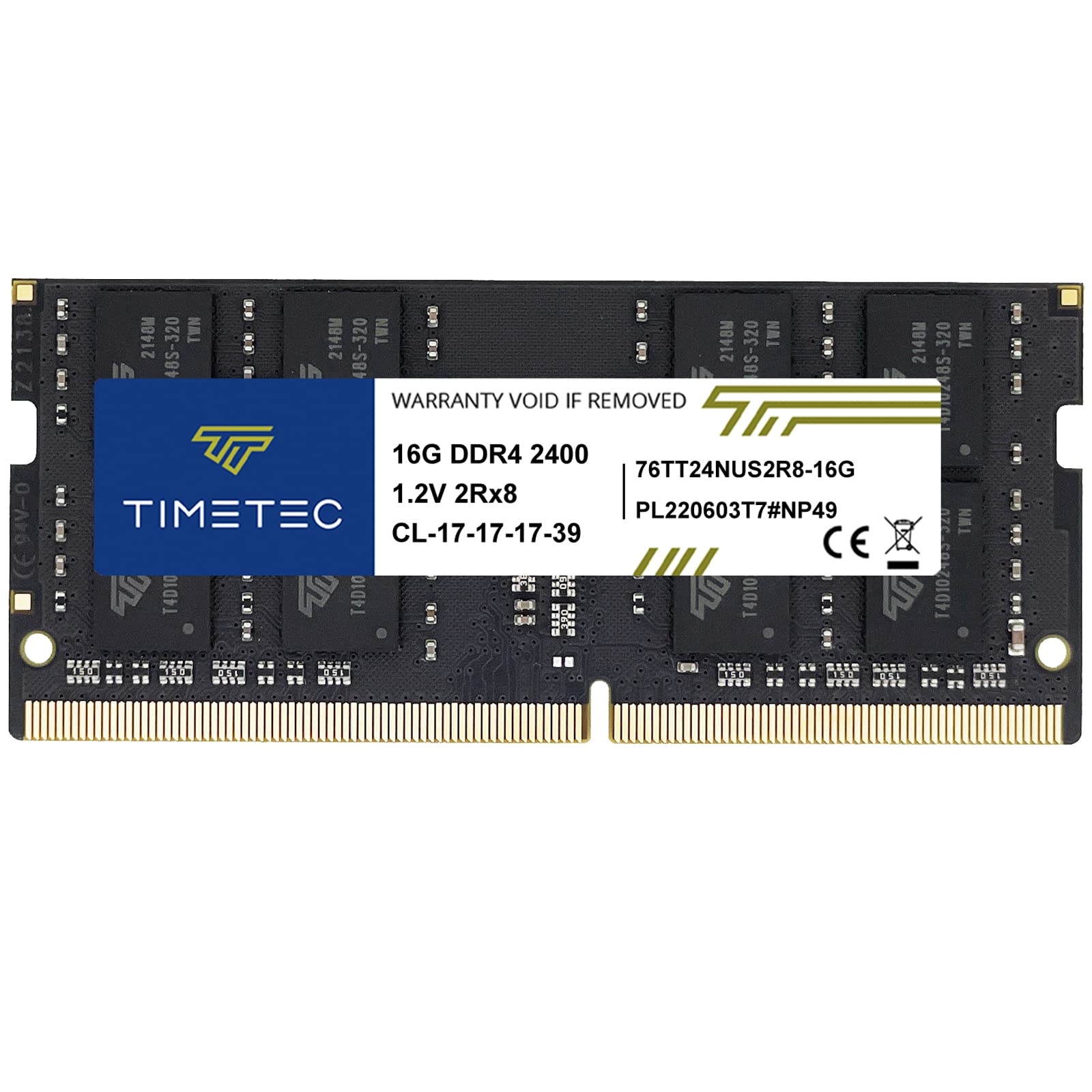 Timetec 16GB DDR4 2400MHz PC4-19200 Non-ECC Unbuffered 1.2V CL17