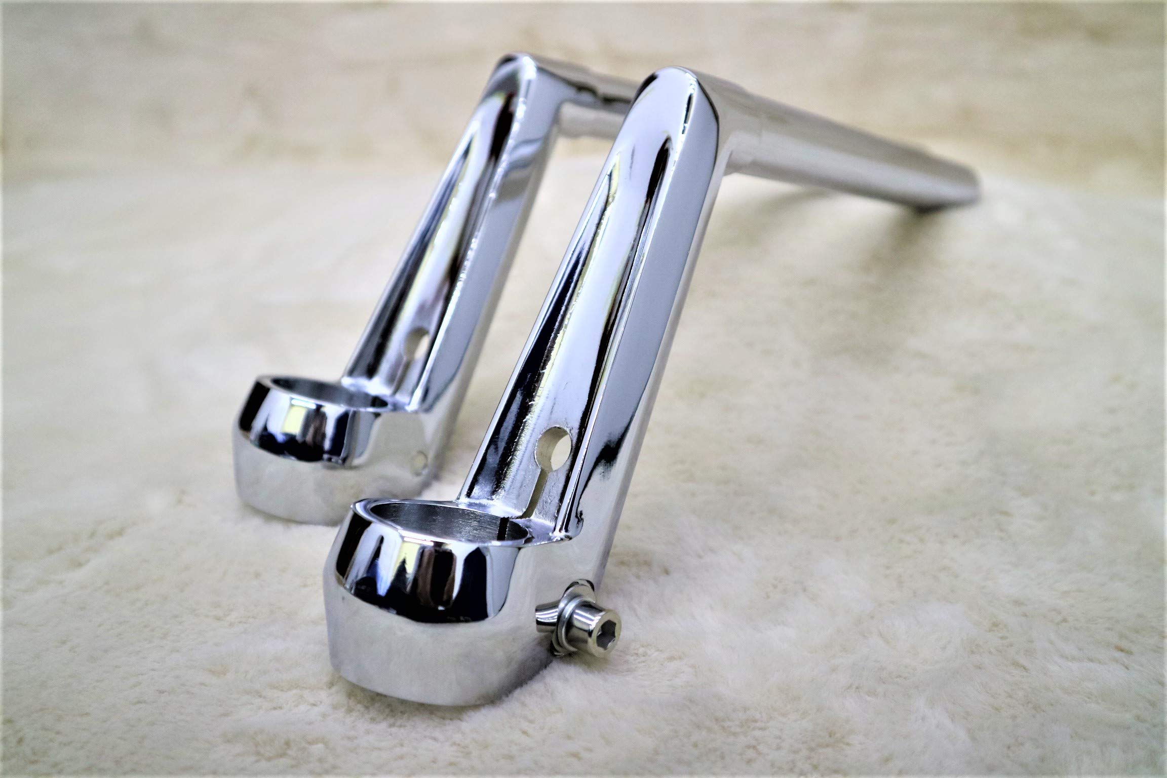 Amazon | 【旧車ハン】 ロボハン タイプ ハンドル メッキ / 35π 高さ