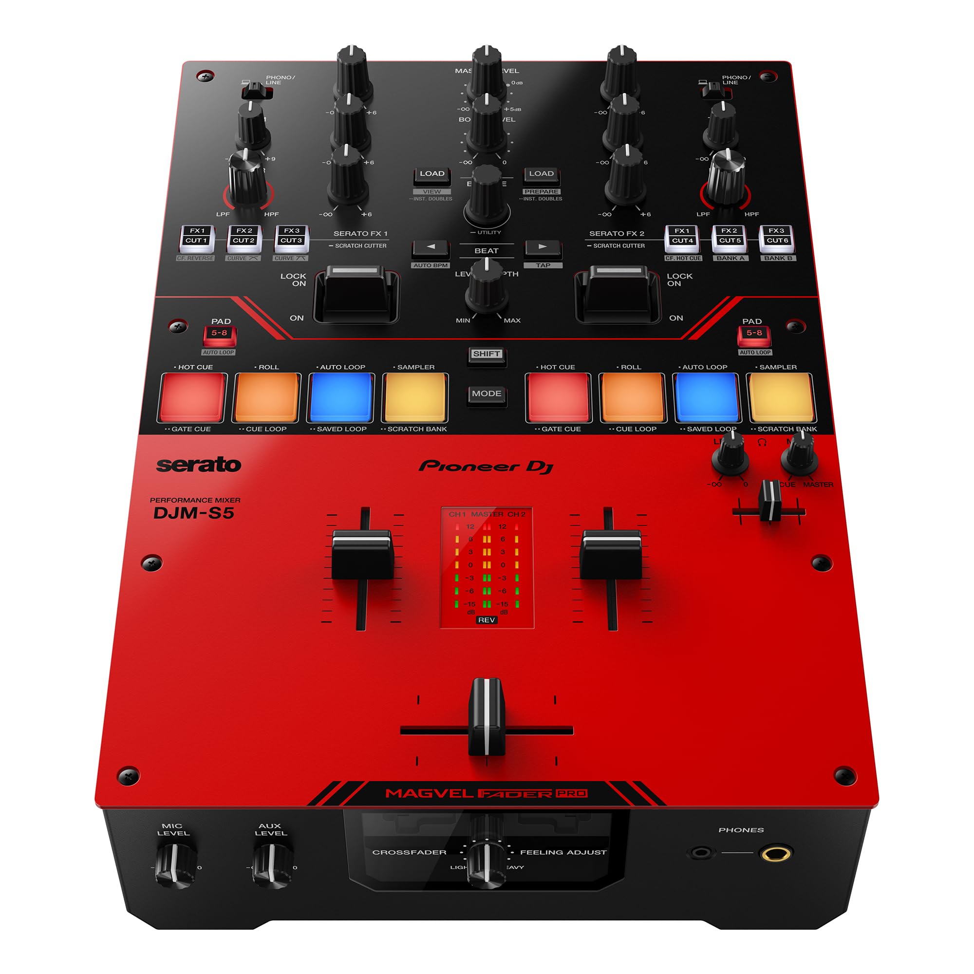 Amazon.com: Pioneer DJ DJM-S5 2-channel Mixer for Serato DJ,Red