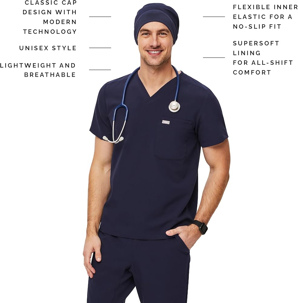 Amazon | FIGS モダン 伸縮式 ユニ スクラブキャップ – 非常に柔らかい