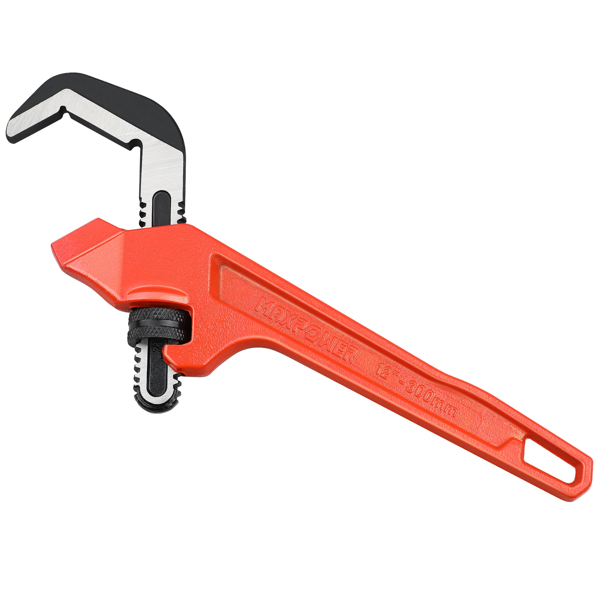 MAXPOWER Hex Offset Wrench, 12 Inch Pipe Wrench - Max Jaw Opening