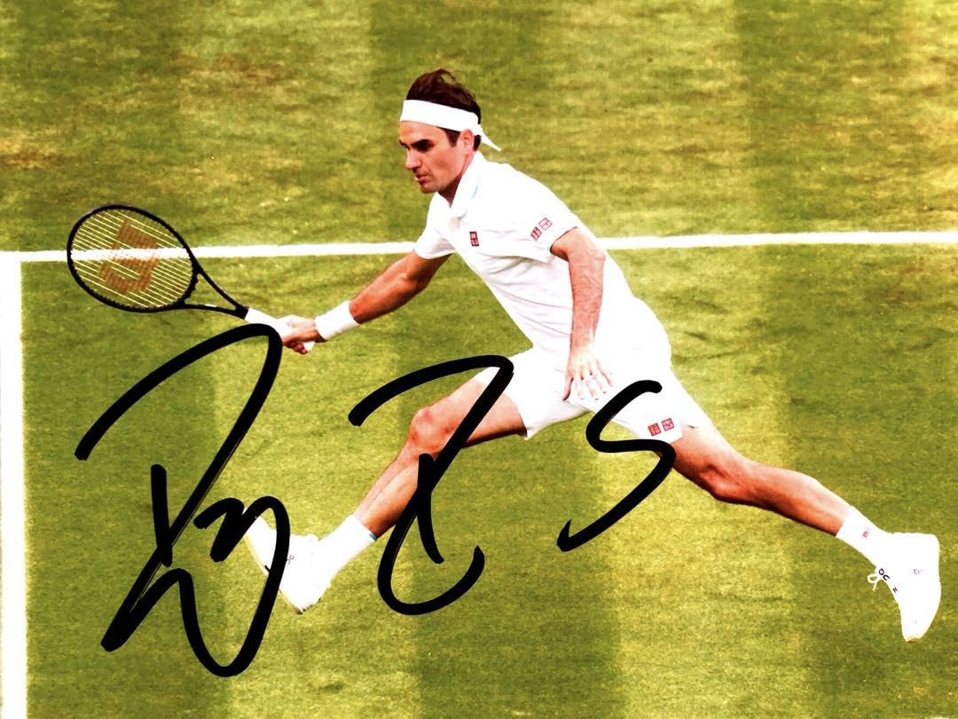 Amazon.co.jp: …ロジャーフェデラー直筆サイン入り2Lサイズ写真