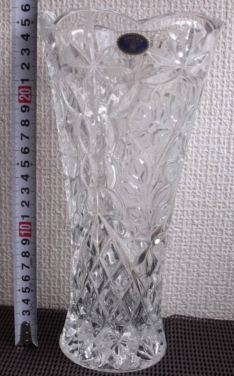Amazon.co.jp: BOHEMIA ボヘミア クリスタル 花瓶 24% PBO CRYSTAL