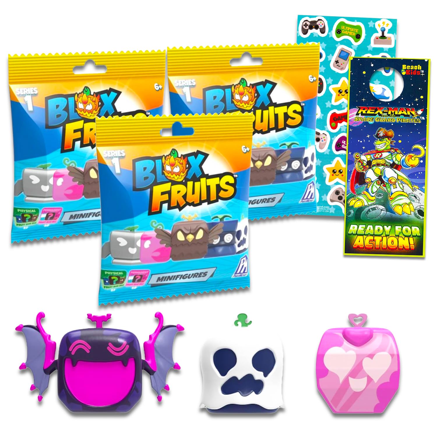 Blox Fruits Mystery Blind Bag Set - 3 Pack Bundle With Random