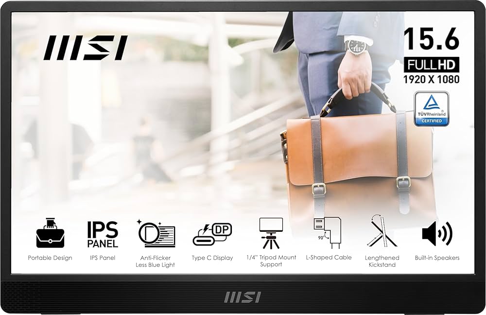 Amazon.co.jp: MSI Pro MP161 E2 ポータブルモニター 15.6インチ FHD