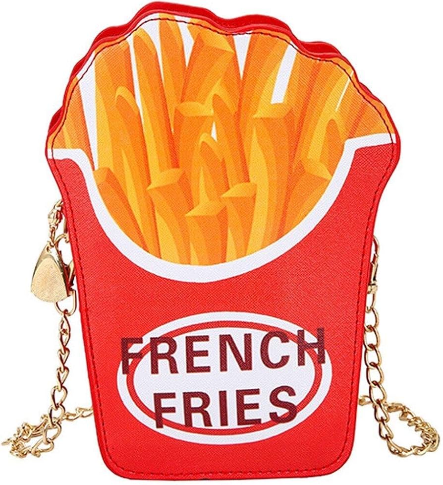 Amazon.co.jp: クロスボディバッグ フライドポテト形 漫画 小さめ