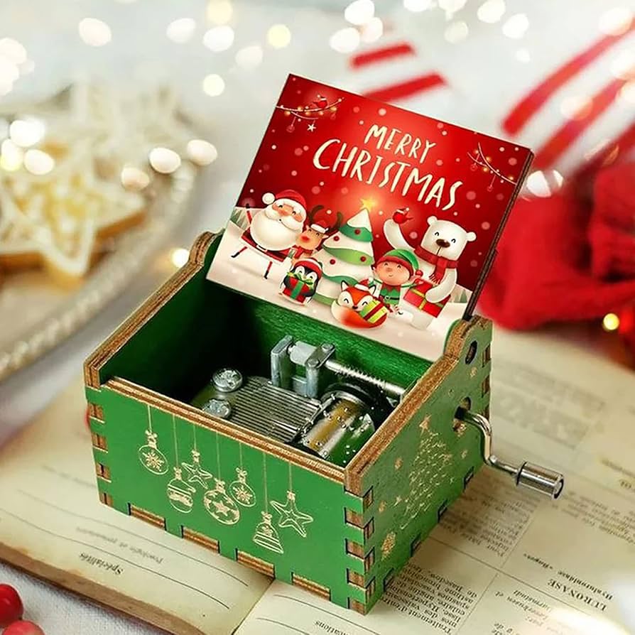 Amazon | オルゴール 手回しオルゴール 彫刻木製 ミニサイズ