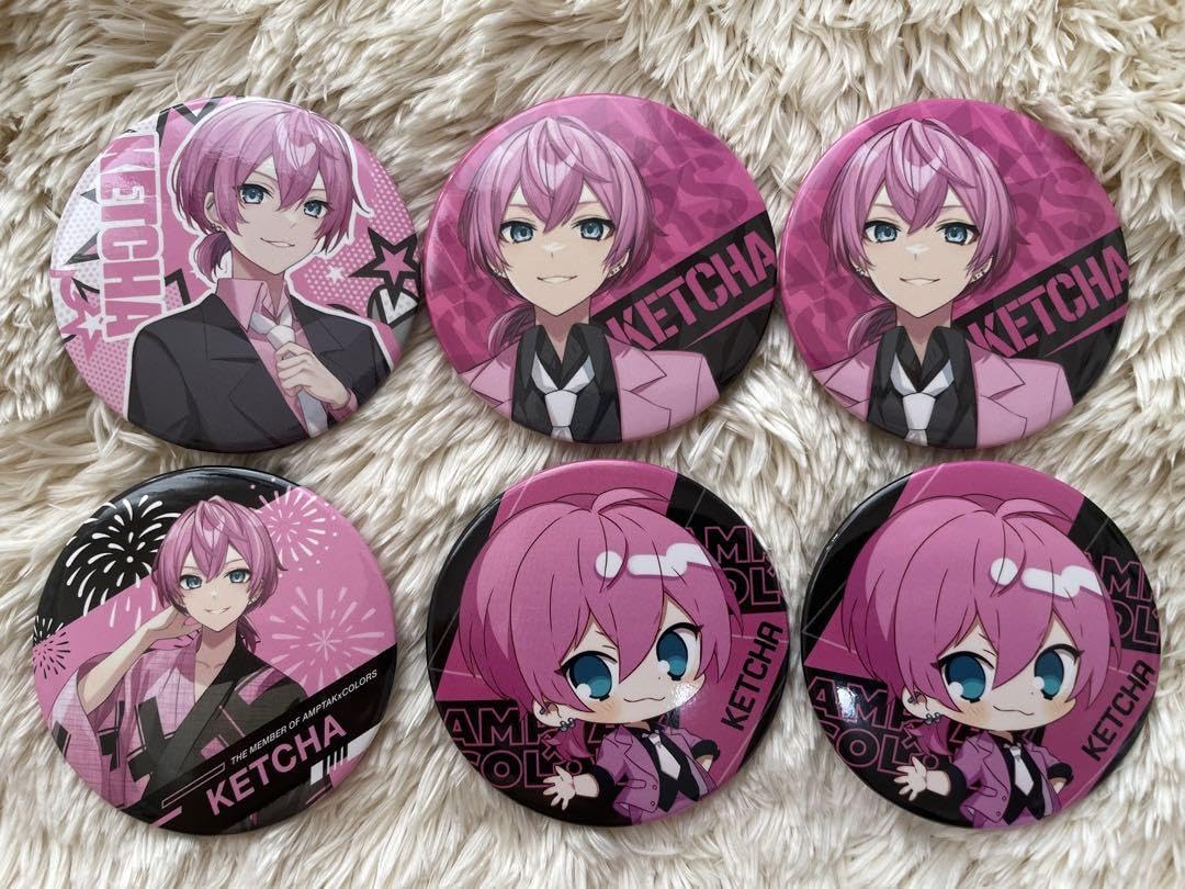 Amazon | AMPTAK×COLORS けちゃ グッズ 缶バッジ ホビー グッズ