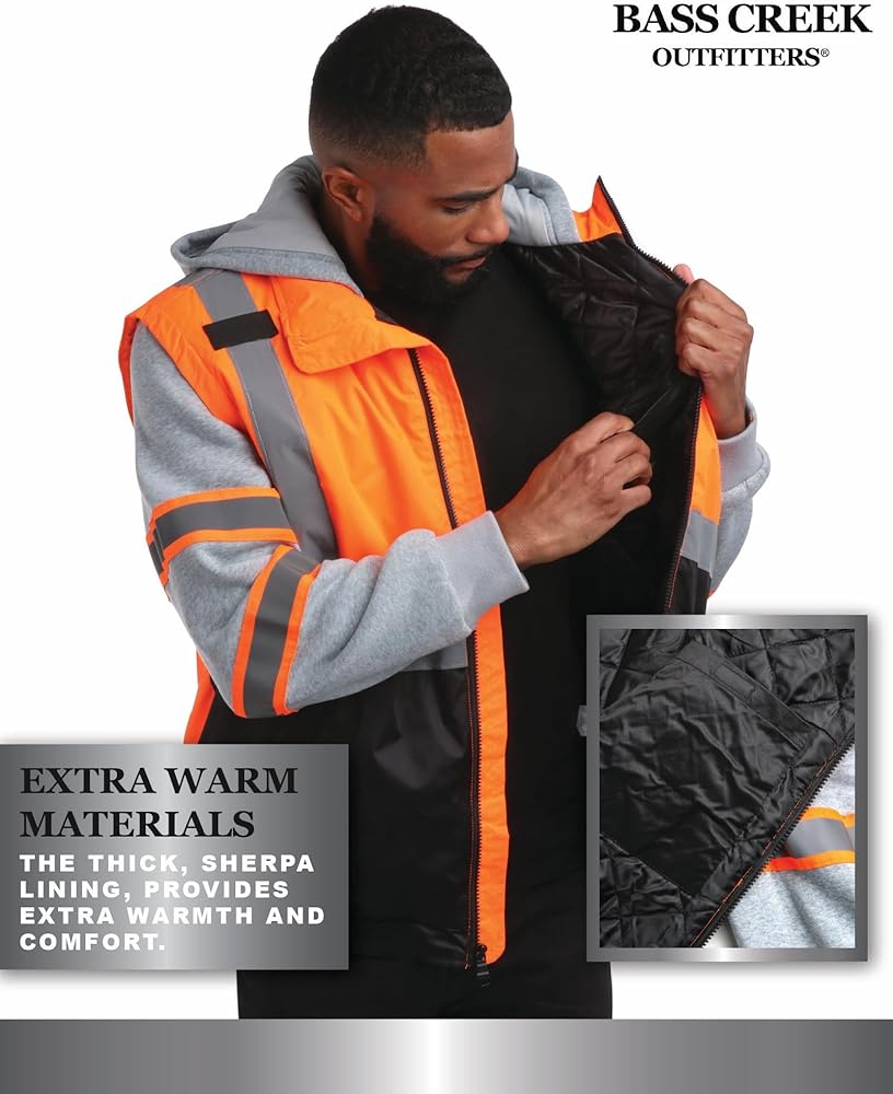 Amazon.com: Bass Creek Outfitters Men's Safety Jacket - Hooded Two
