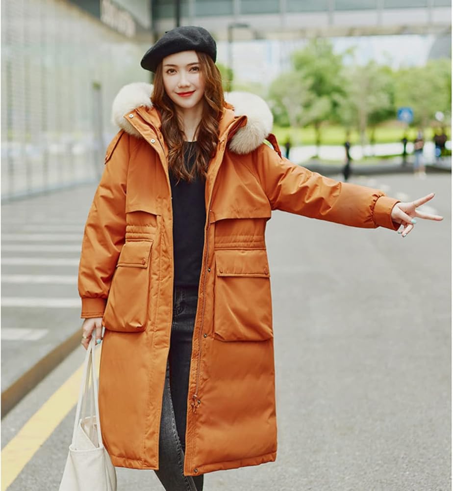 伊太利屋 ベージュとオレンジ ファーつきコート 11号 金ボタン 伊太利