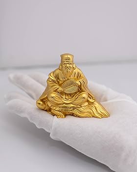 Amazon｜開運七福神 寿老人 （金メッキ/24金）仏師：牧田秀雲 原型＿