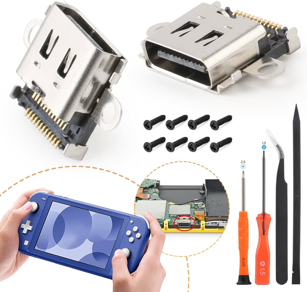 Amazon.com: 2 Pack Replacement for Nintendo Switch Lite Charging