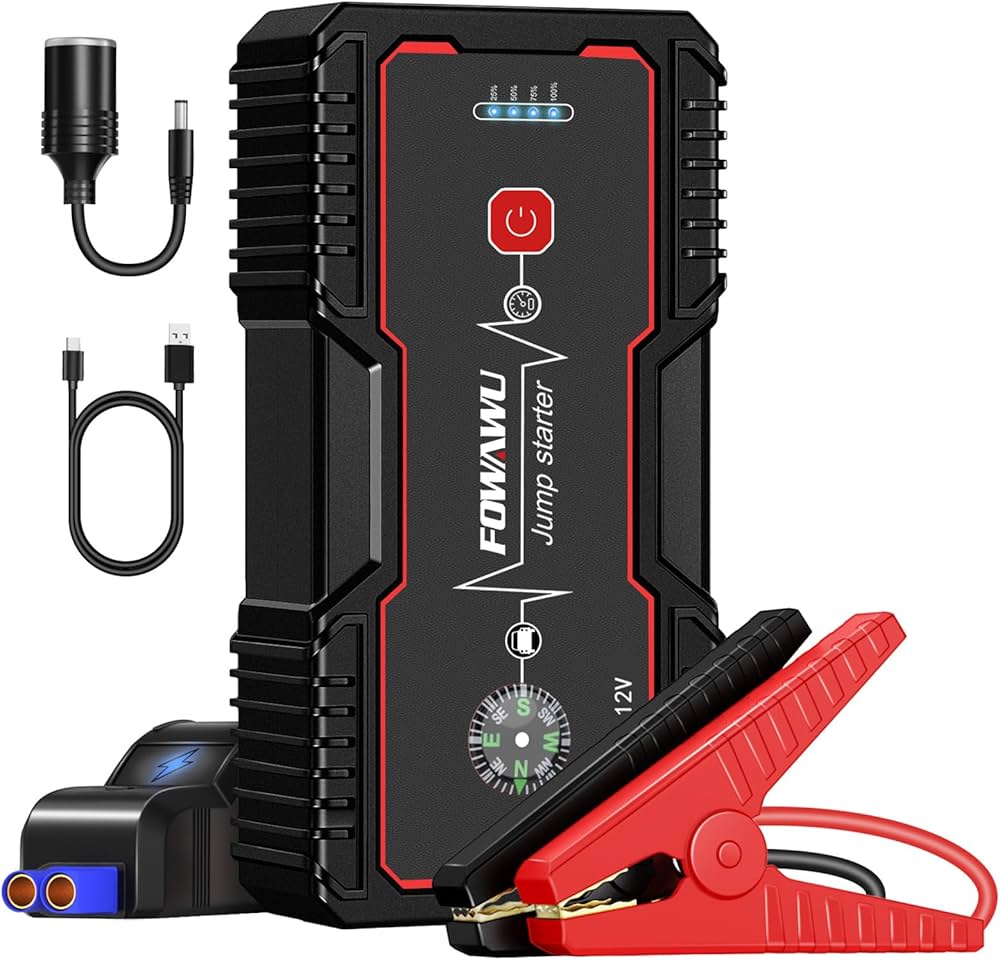 FOWAWU 6000A 26800mAh Battery Jump Starter for Car, Motorcycle
