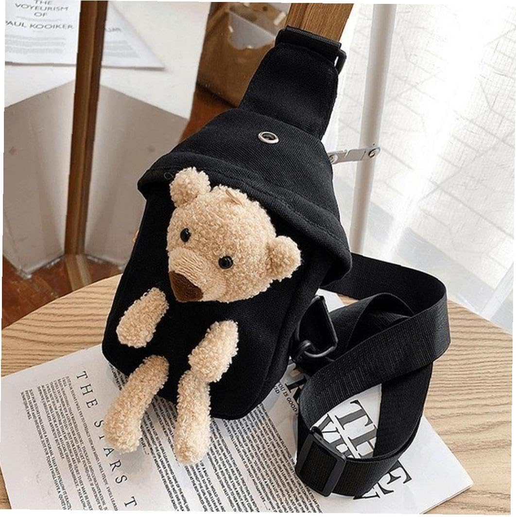 Amazon.co.jp: ショルダーバッグ キャラクターのぬいぐるみ熊の子供胸