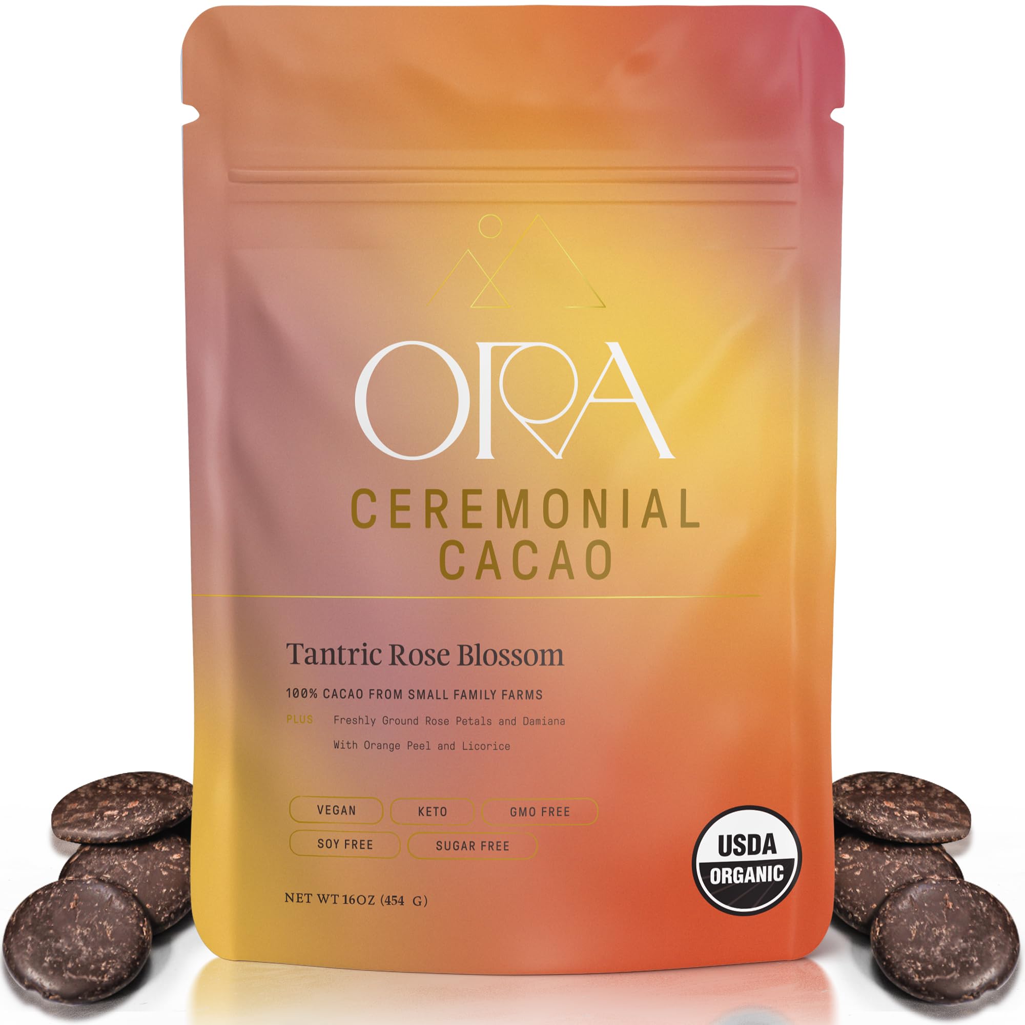 Amazon.com : ORA Ceremonial Cacao - Tantric Rose Blossom - Organic