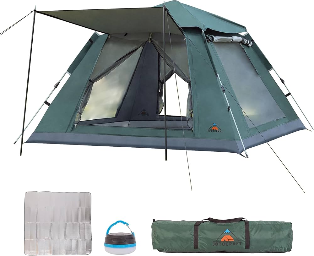 Amazon.co.jp: JOTOCRAFT ワンタッチテント キャンプテント 3～4人用