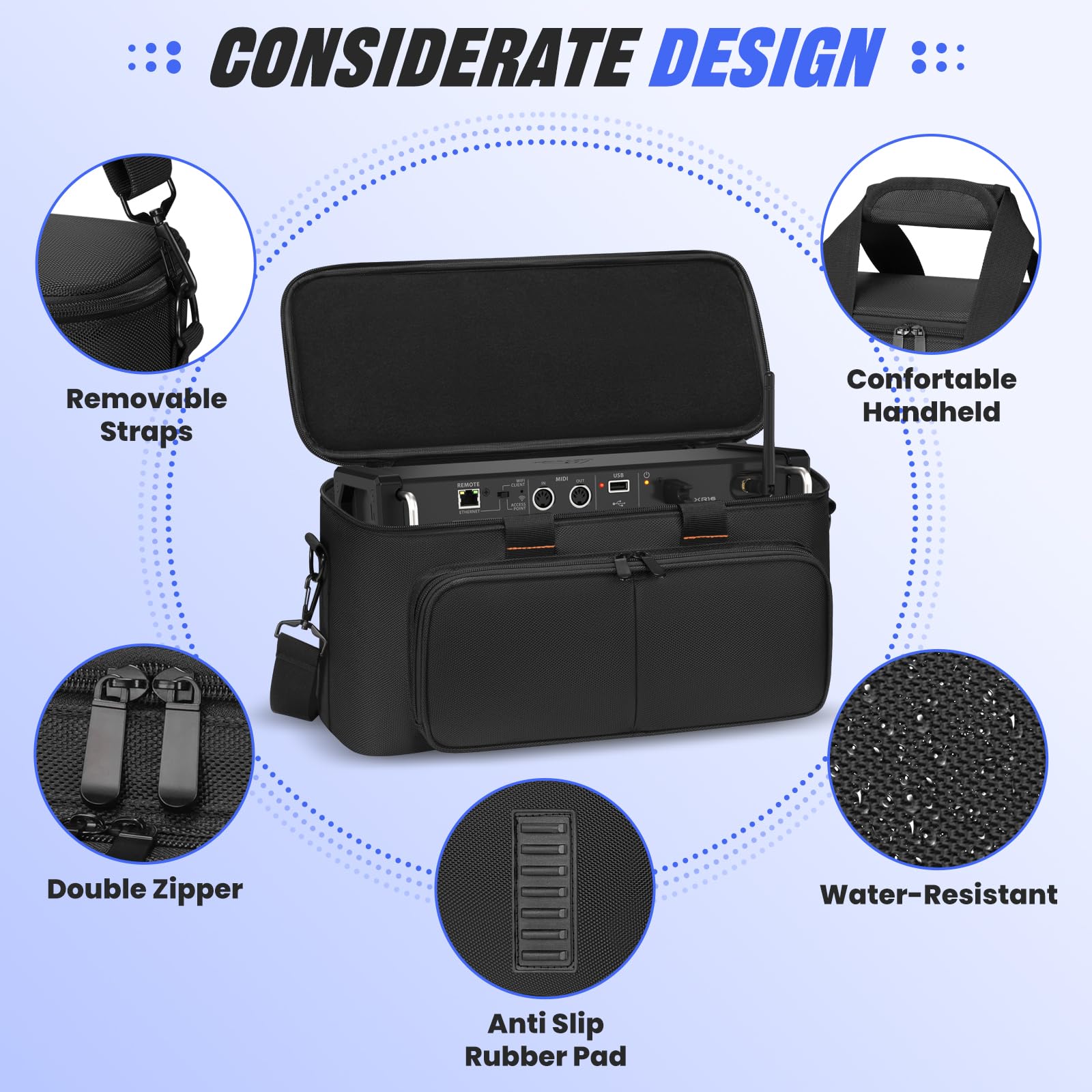 Amazon.co.jp: Aleemin ミキサーキャリーバッグ パッド入り Behringer