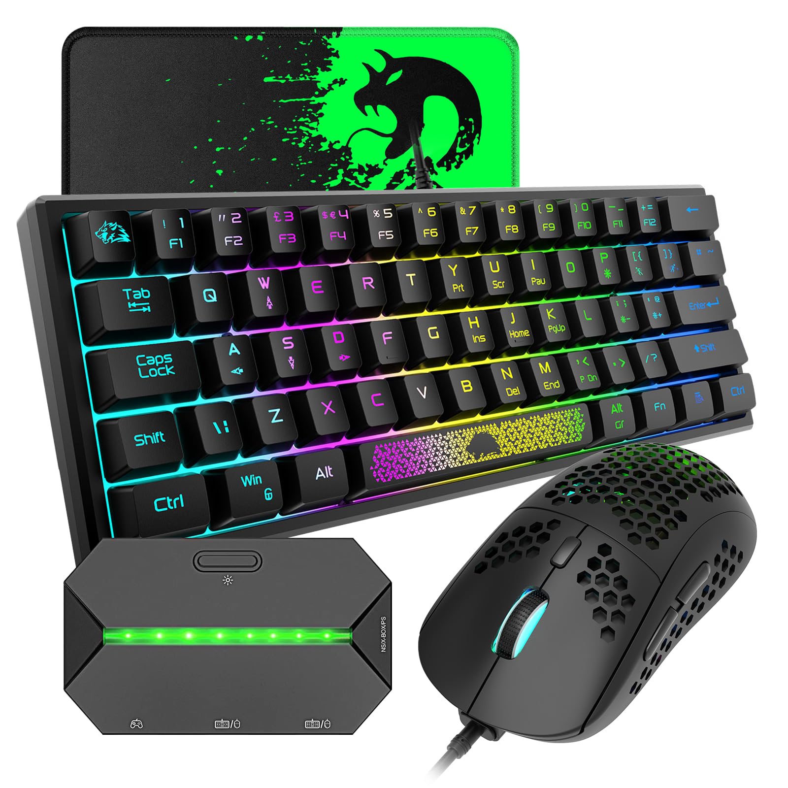 Amazon | ZIYOU LANG ゲーミングキーボード マウス コンバーター