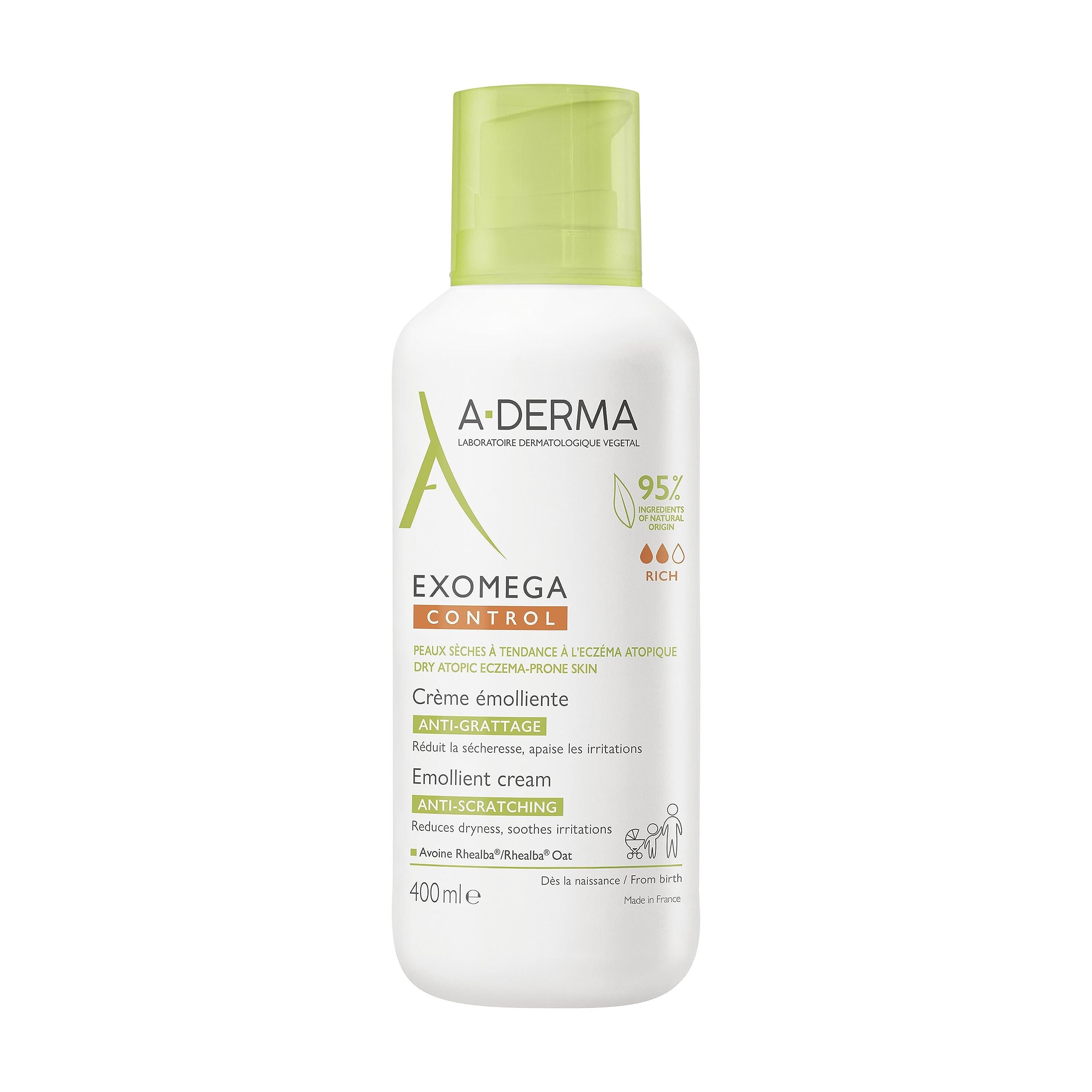 Amazon.com : Aderma Exomega Emollient Cream 400ml : Body Gels And