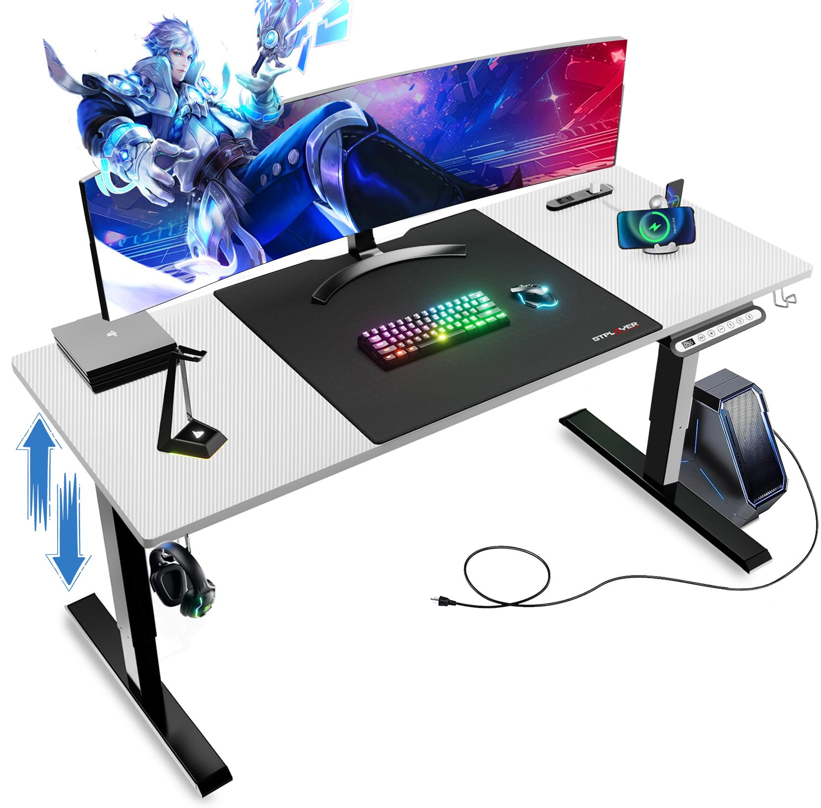 Amazon.co.jp: GTPLAYER ゲーミングデスク パソコンデスク pcデスク