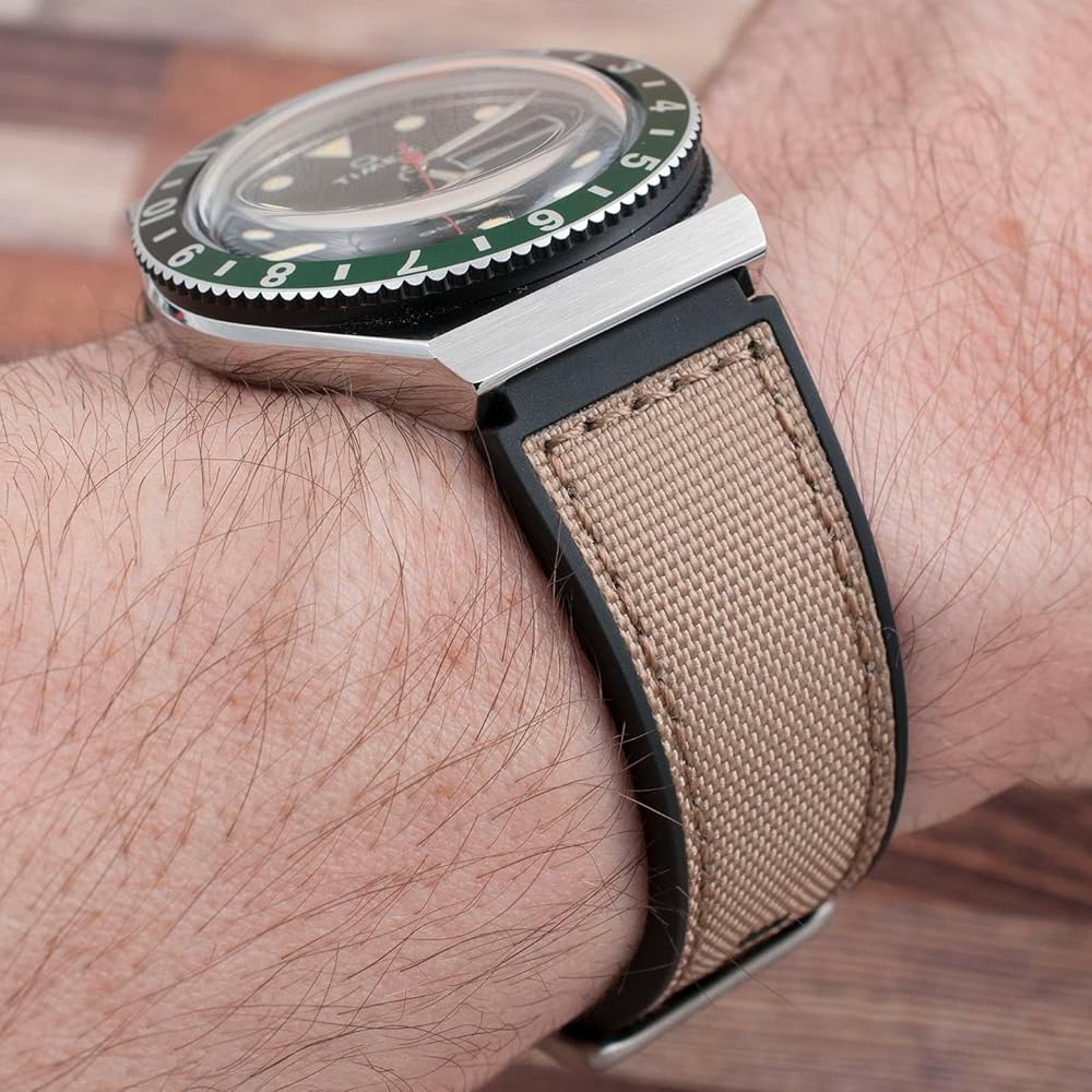 Amazon.co.jp: StrapHabit 腕時計バンド Q Timex交換用ストラップ 36mm