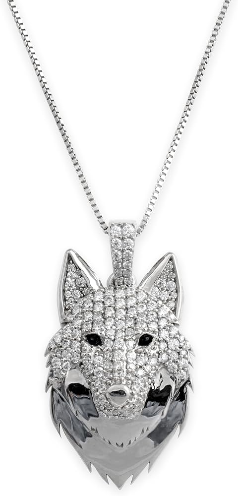 Dfine Jewelry Store Iced Out Wolf Pendant for Men Women VVS